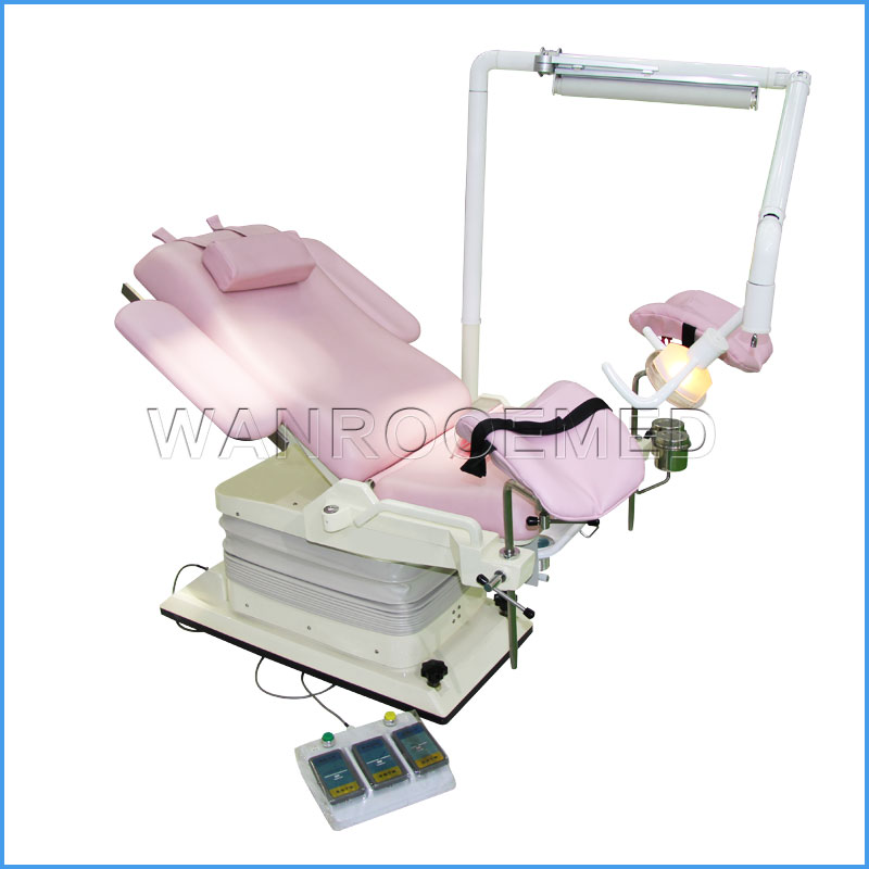 A-S104A Table d'examen d'obstétrique de chaise de gynécologie électrique-hydraulique avec la lampe