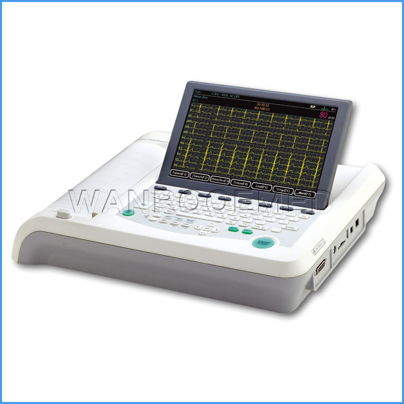 ECG1201 ECG médical de 12 canaux de Digital de moniteur d'ECG portatif ECG