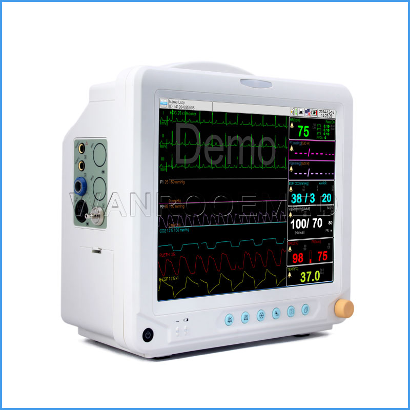 Moniteur patient multi portatif d'ambulance de paramètre ICU d'hôpital F5 avec ECG et imprimante