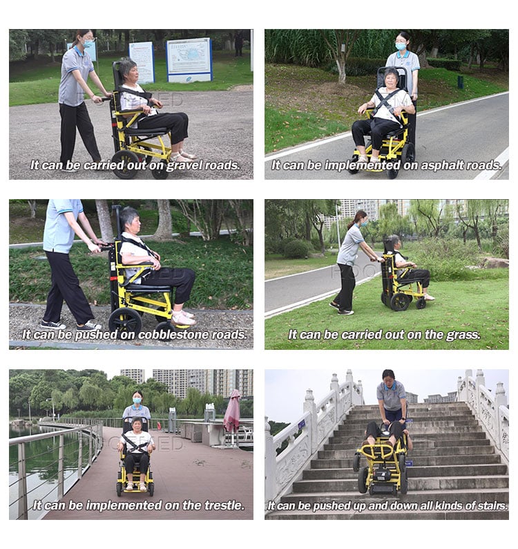 portable wheelchair,portable electric wheelchair,wheelchair for elderly,home care wheelchair,stair climbing wheelchair