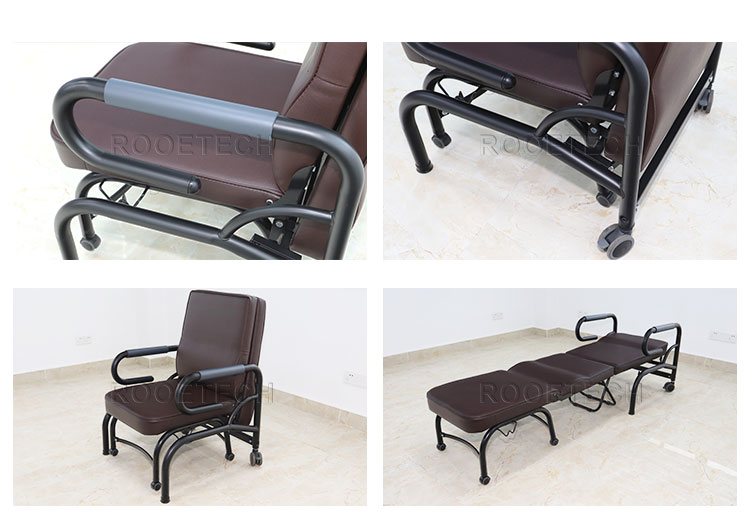 adjustable hospital chair, convertible hospital chair bed, accompany chair