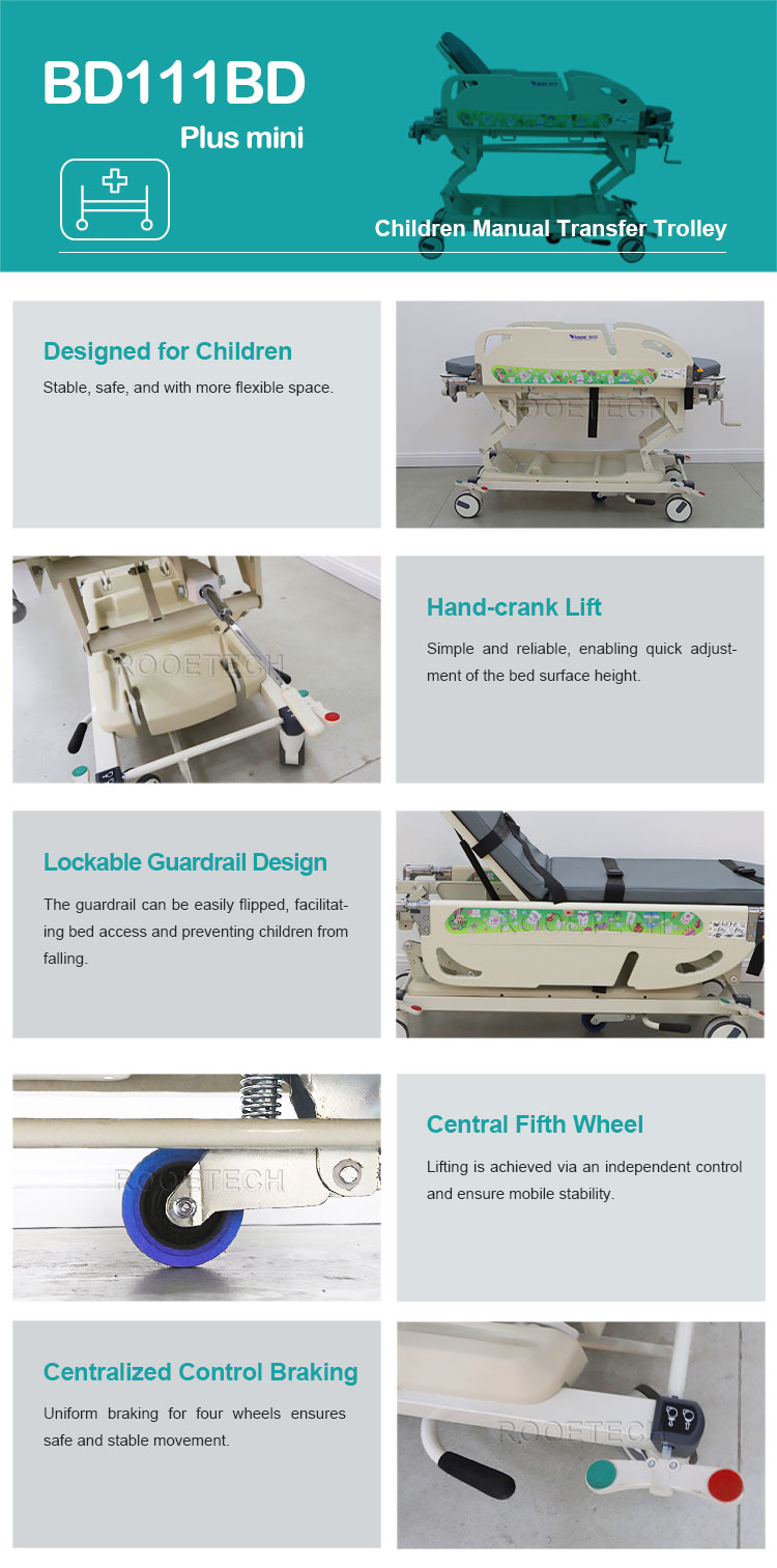 BD111BD plus mini Children's Transfer Cart Pediatric Manual Lift Trolley.jpg