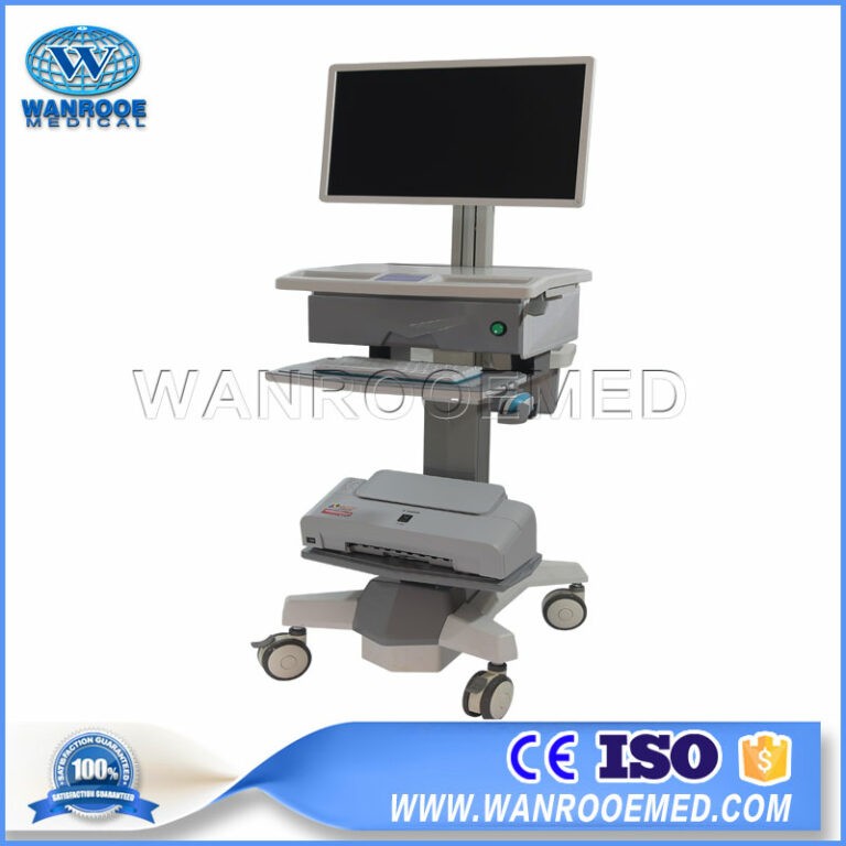 BWT-001D Hoapital Mobile Adjustable Cart HD Video Computer Medical Trolley