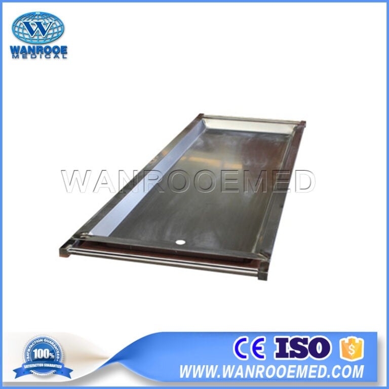 GA504 Stainless Steel Mortuary Body Tray With Drainage Hole