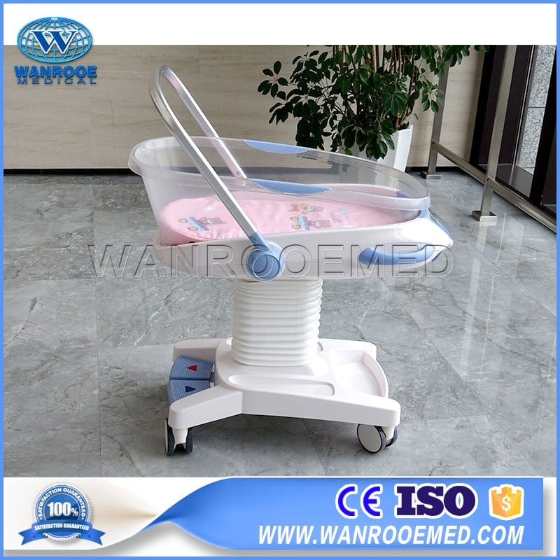BBC007 Medical Height Adjustable Hydraulic Baby Cradle‎ Hospital Baby Cot