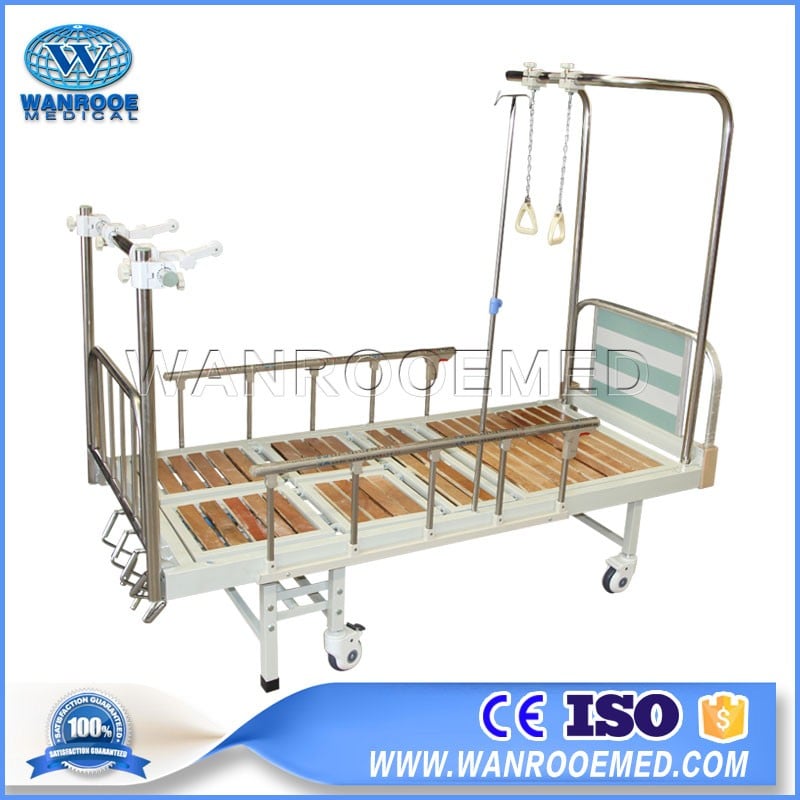BAM400G Hospital Adjustable Four Cranks Double Arm Manual Traction Orthopedic Bed