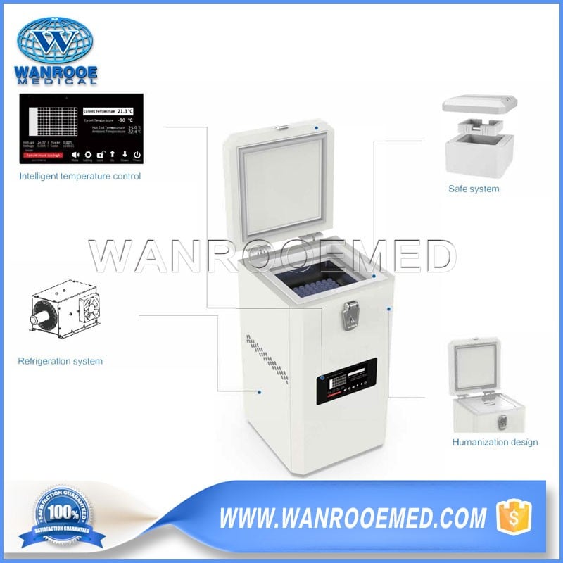 DW-HL1.8TL Medical Portable Ultra Low Temperature Cryogenic Freezer Refrigerator