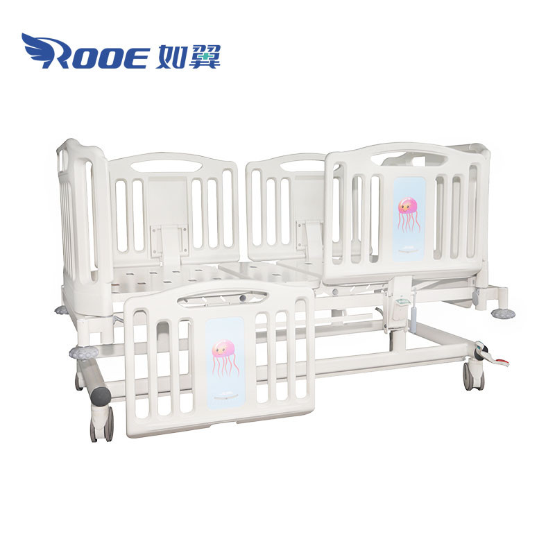 BAM202C Manual Pediatric Hospital Bed High Rails Children's ICU Beds