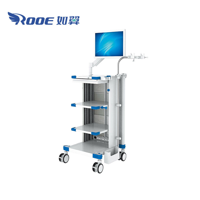BWT-003A/B Endoscopy Procedure Carts Endoscopy Workstations With Scope Holders