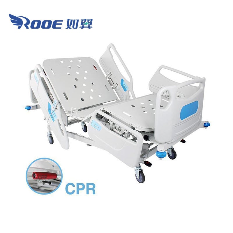 BAE504 Fully Adjustable Hospital Bed 5 Function With Side Rails Control Panel
