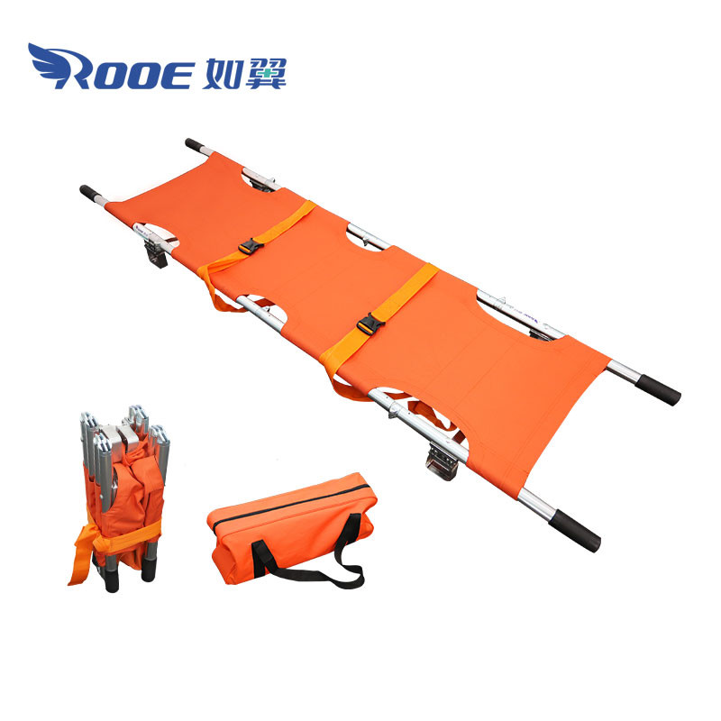 EA-1D4/D5 Folding Pole Stretcher With 4 Handles Lightweight Stretcher