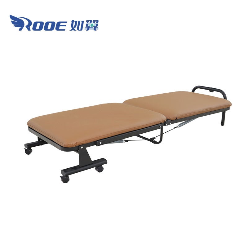 BHC001G Fold Up Bed Attendant Bed Back Adjustable Hospital Bed