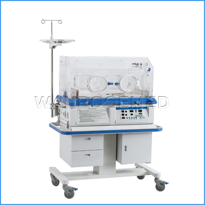 HB-YP970 médical quatre roule l'incubateur néonatal / infantile de bébé de pièce de livraison d'ICU