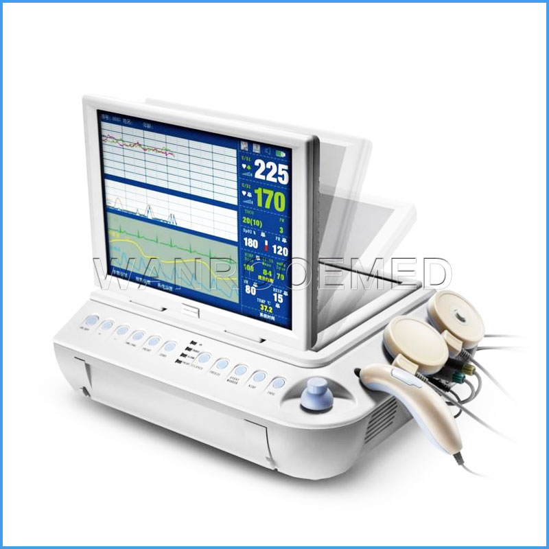MCF-21B Медицинское оборудование LCD Ультразвуковое исследование материнского портативного монитора фетального CTG