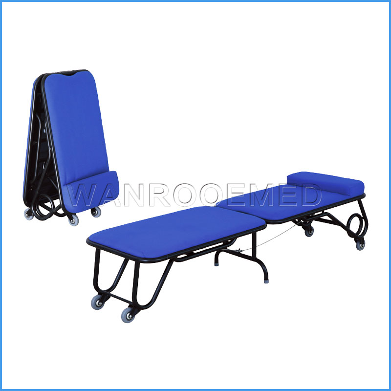 BHC001B Stainless Steel Metal Mobile Hospital Foldable Accompany Chair