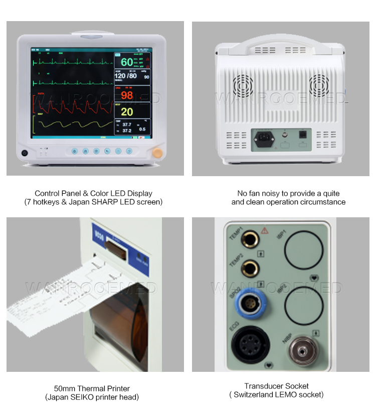 Patient Monitor, Medical Patient Monitor, Multi-parameter Patient Monitor, Portable Patient Monitor, Hospital Patient Monitor