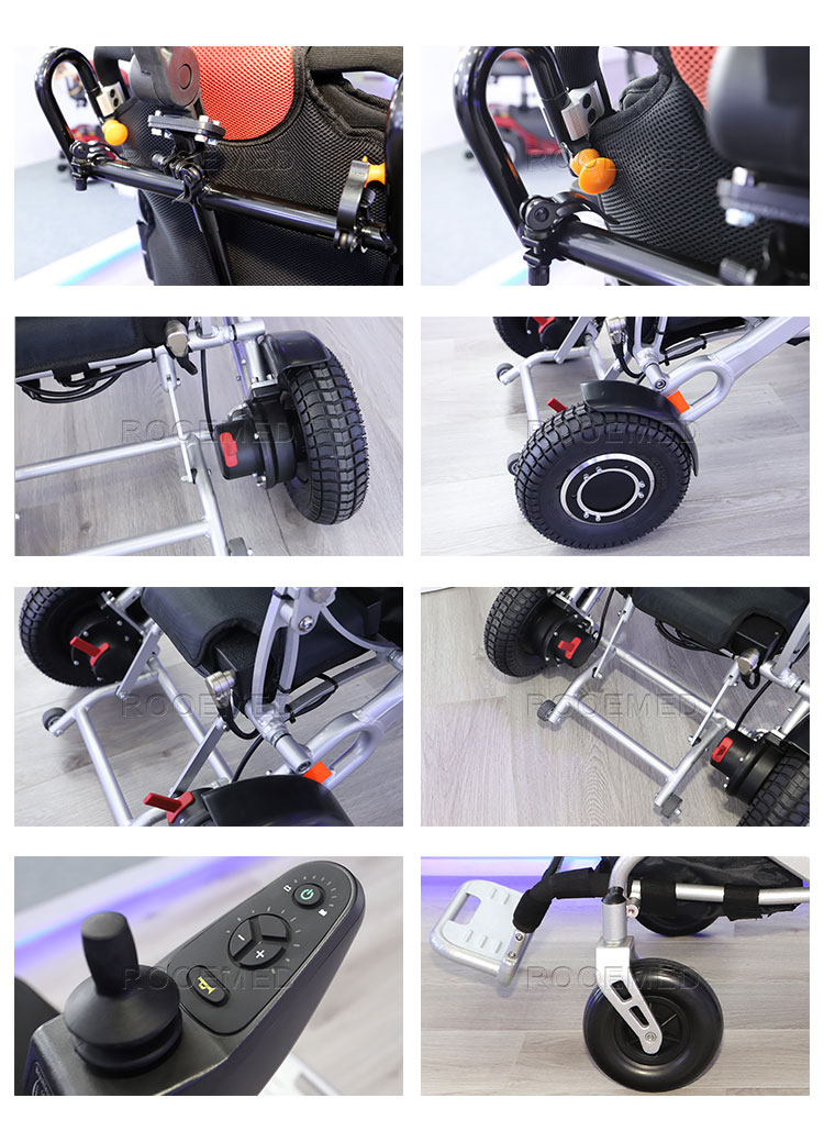 electric wheelchair, foldable electric wheelchair, portable electric wheelchair, transport wheelchair, rehabilitation wheelchair