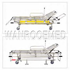 ambulance hospital stretcher trolley,transport hospital stretcher,low position,ambulance cot,stretcher transport