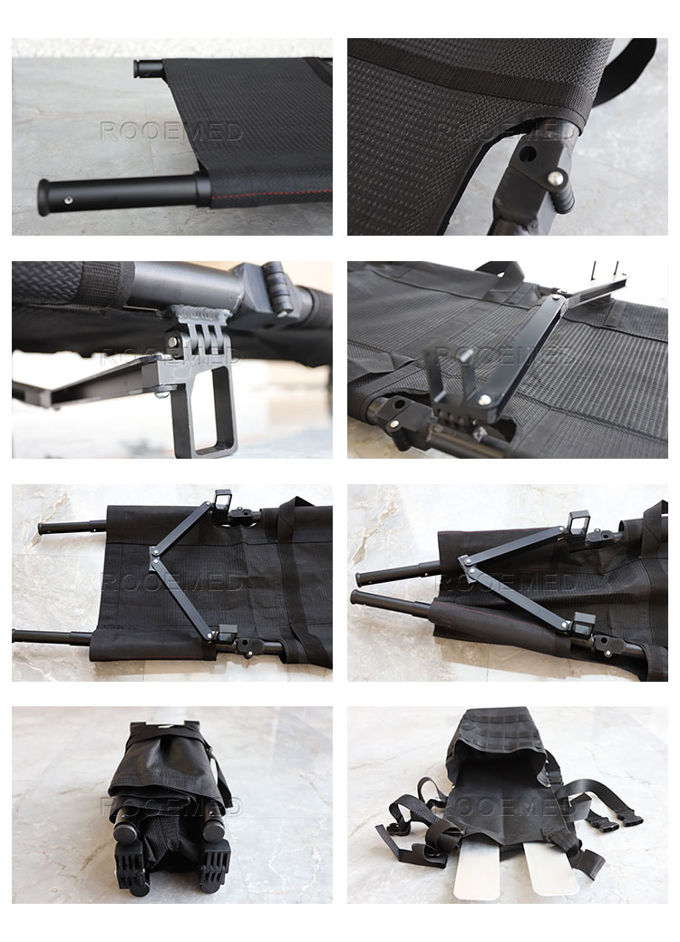 aluminum folding stretcher,combat stretcher,lightweight stretcher,aluminum stretcher,folding stretcher with handles