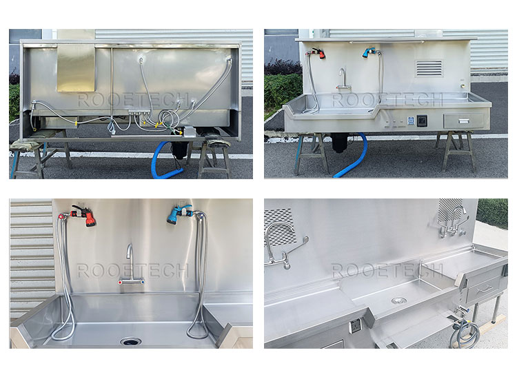autopsy sink, forensic workstation, necropsy table, dissecting table