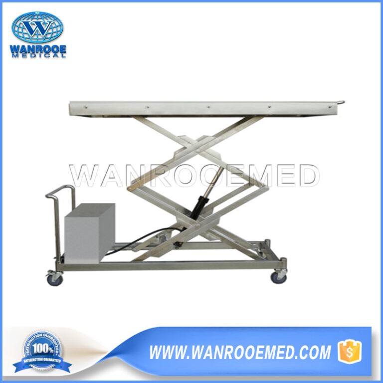GA500B Mortuary Body Lifter Stainless Steel Electric Hydraulic Double Lift Cart