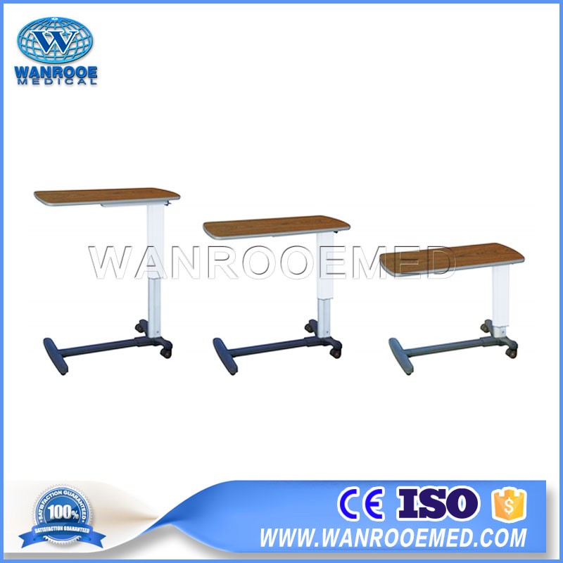 BDT001 Movable Adjustable Hospital Table Over Bed Table 