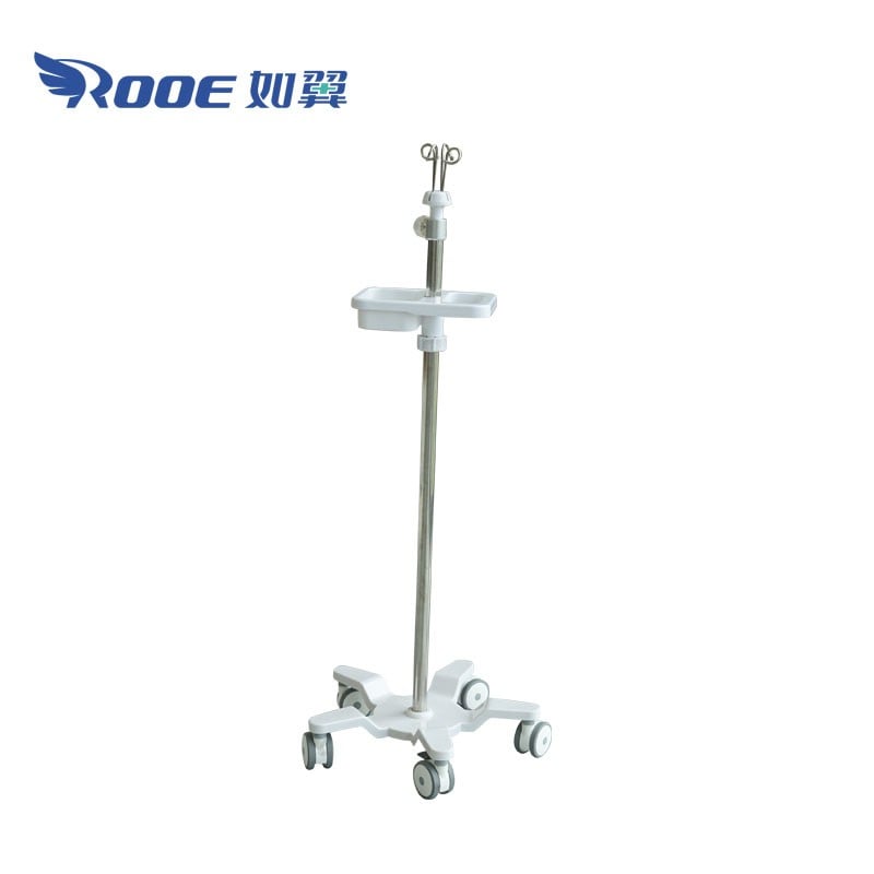 BIV05 Stainless IV Drip Steel Stand Mobile Iv Pole With Wheels