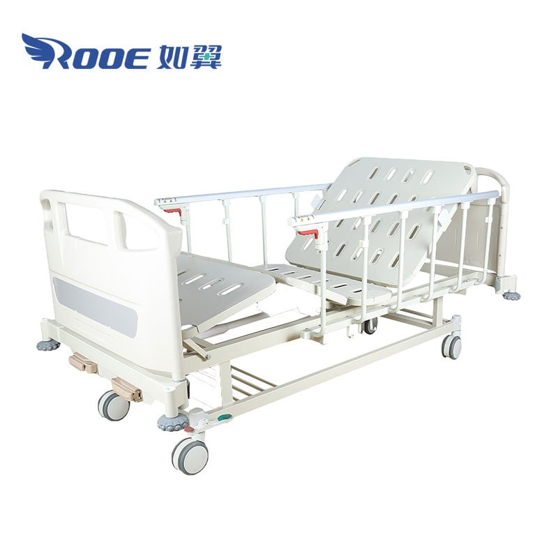 BAM204 Manual Adjustable 2 Crank Hospital Bed With Side Rails