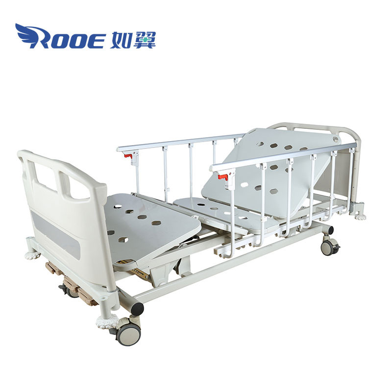BAM308 Manual Adjustable 3 Function Hospital Bed With Full Side Rails