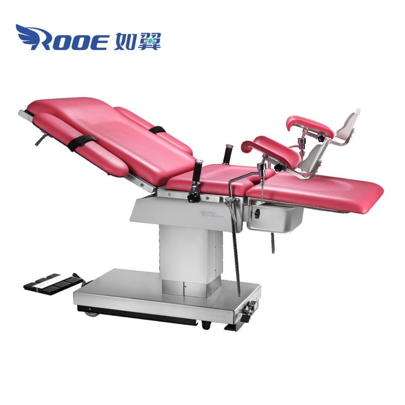 AOT400B Electric Delivery Bed Obstetric Gynecology Operating Table Birthing Table With Stirrups