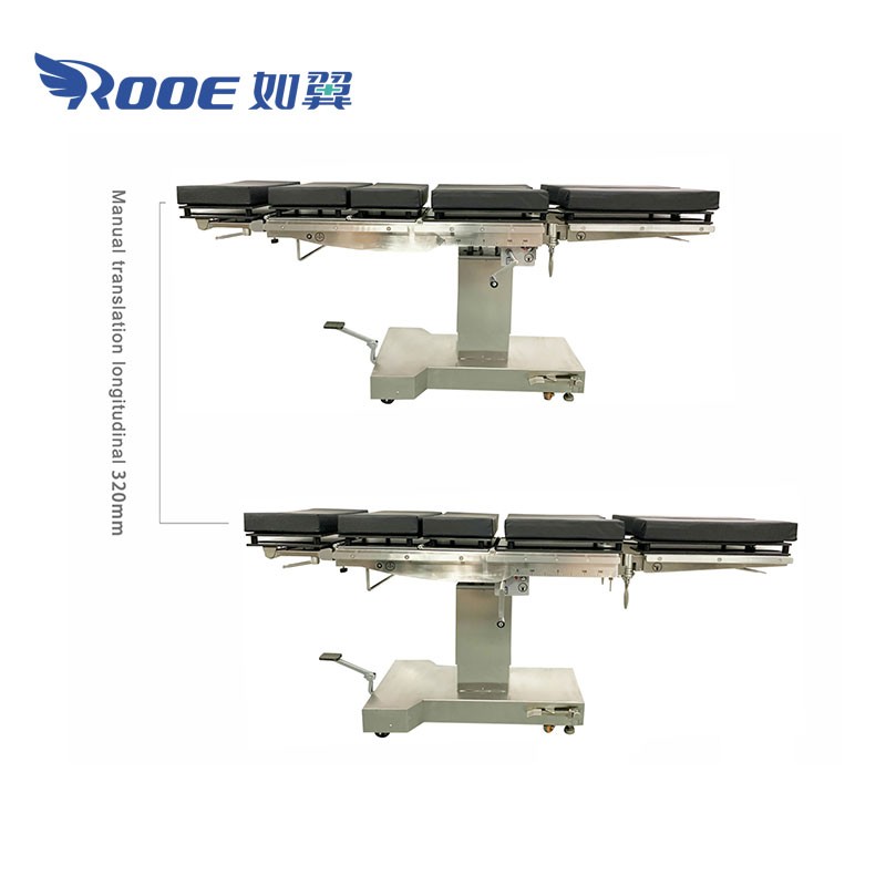 AOT700M Multifunctional Manual Hydraulic Operating Table With T Base Operating Room Table