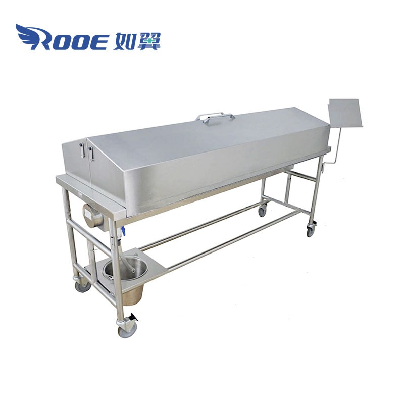 GA201A Morgue Trolley Stainless Steel Autopsy Table Cadaver Transport Carts With Covers