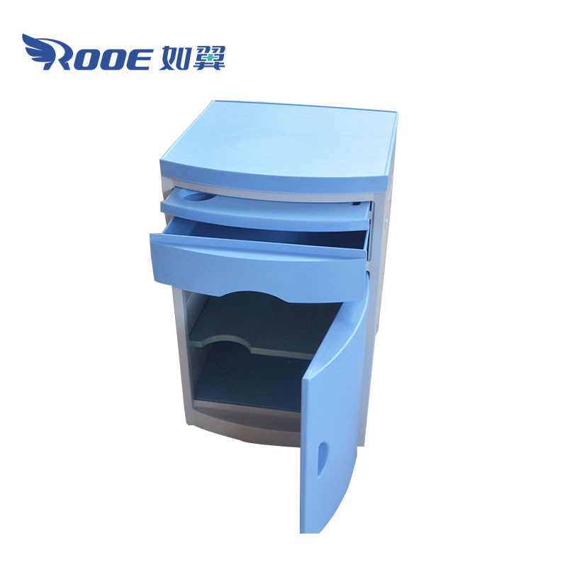 BC001 2 Drawer Hospital Patient Bedside Locker With ABS Table Top