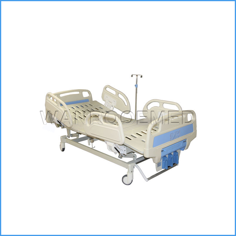 Lit d'hôpital portatif médical de manivelle de l'ABS manuel de haute qualité de BAM300