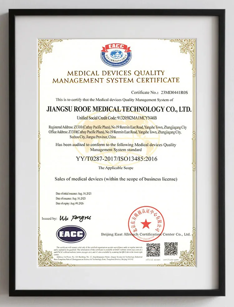 ISO 134852016 Medical Devices Quality Management System Certificate
