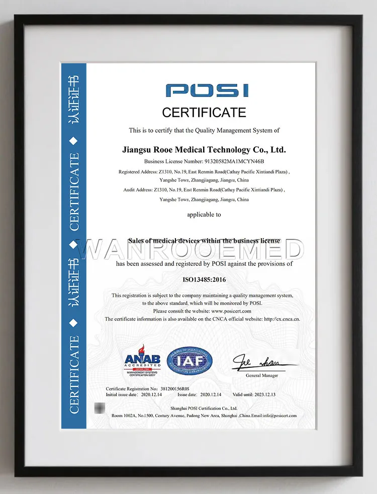 ISO134852016 Certificate Quality Management System for Medical Devices
